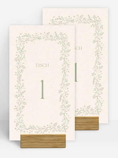 Tischnummer Blooming Vines