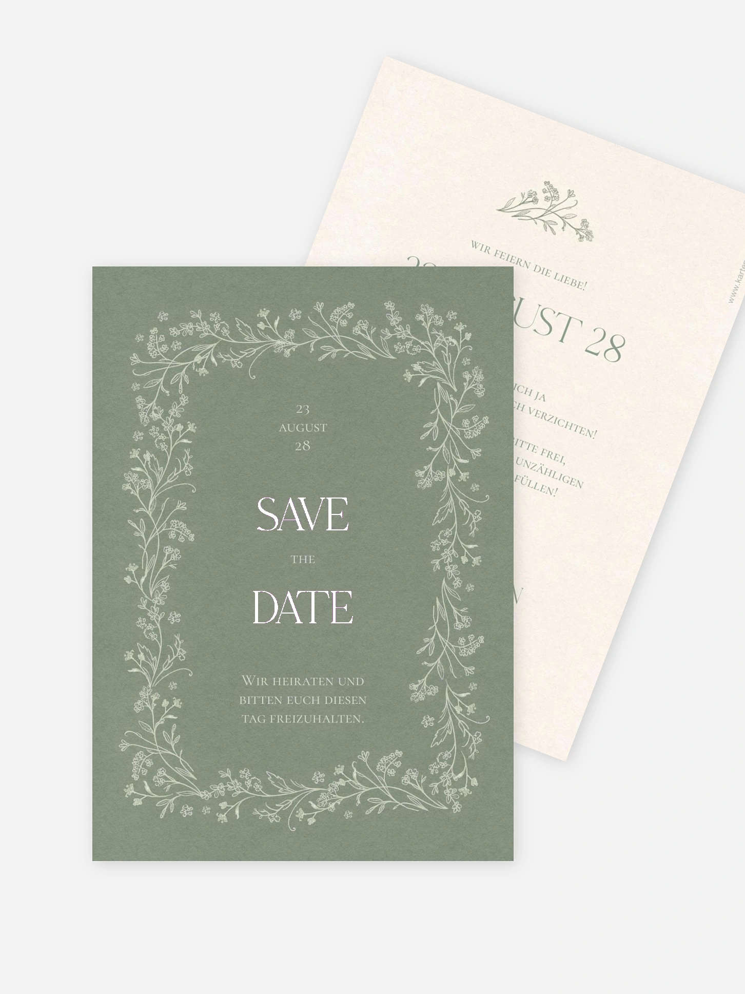 Save-the-Date Karte Blooming Vines