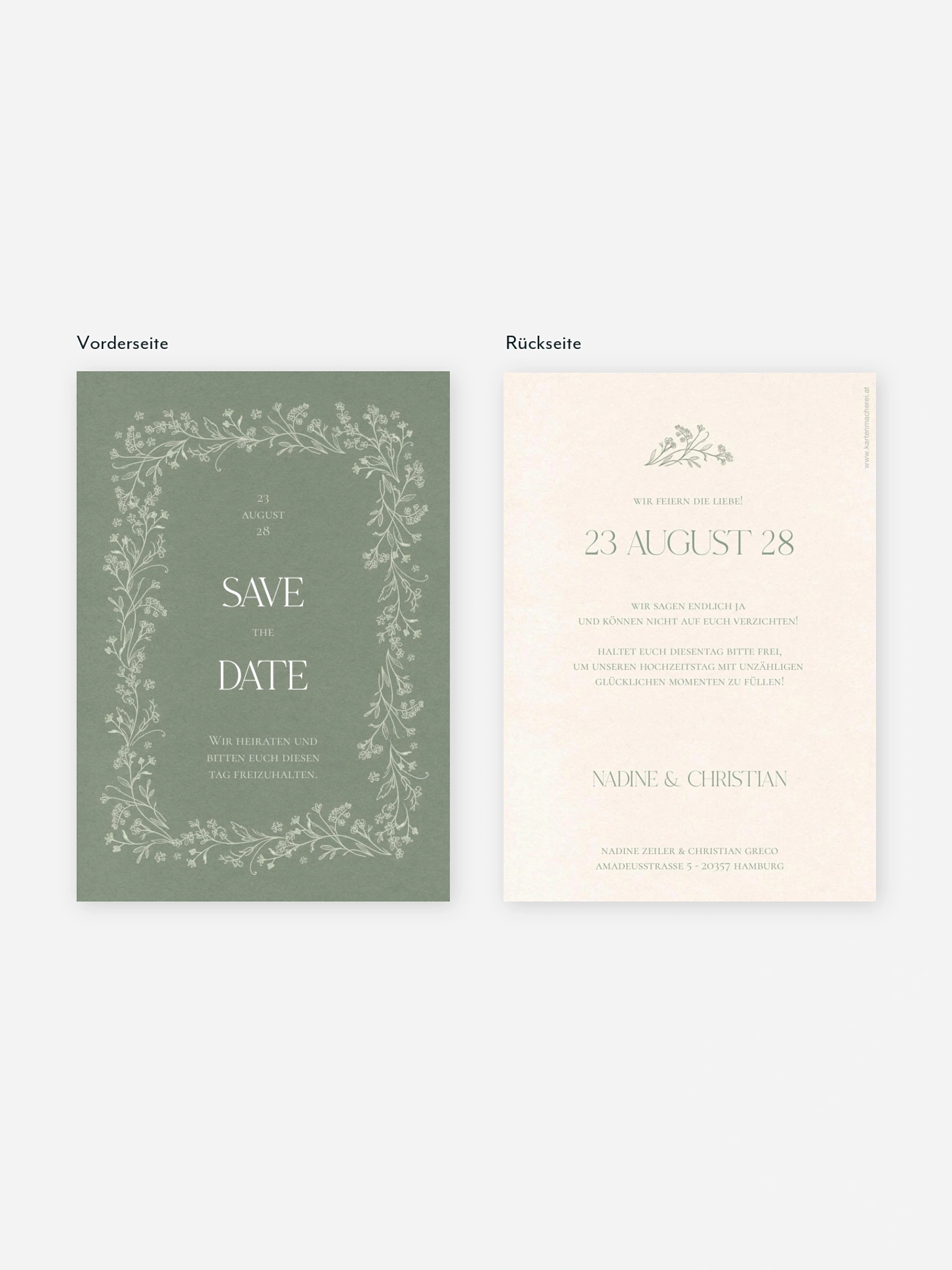 Save-the-Date Karte Blooming Vines