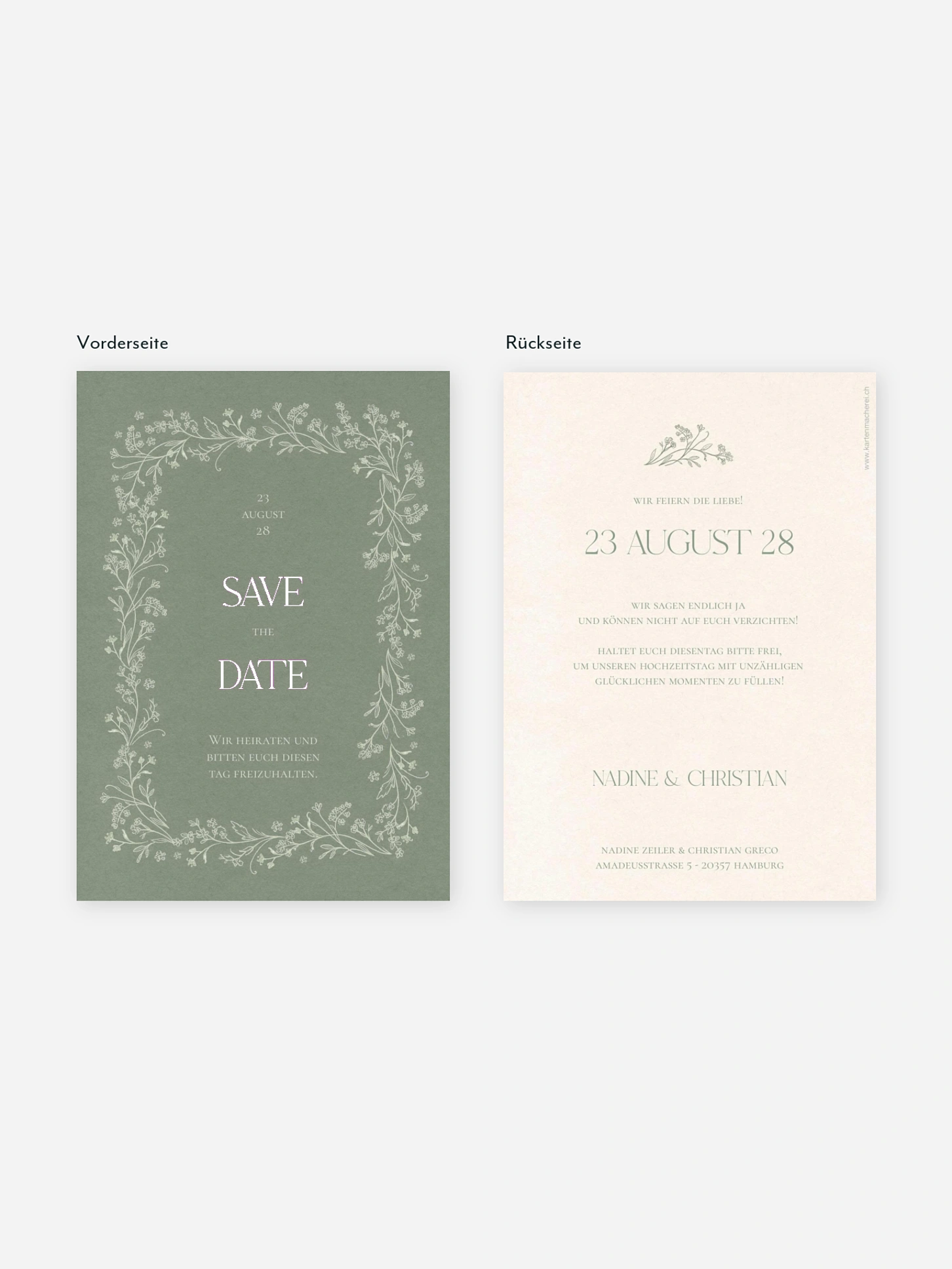 Save-the-Date Karte Blooming Vines