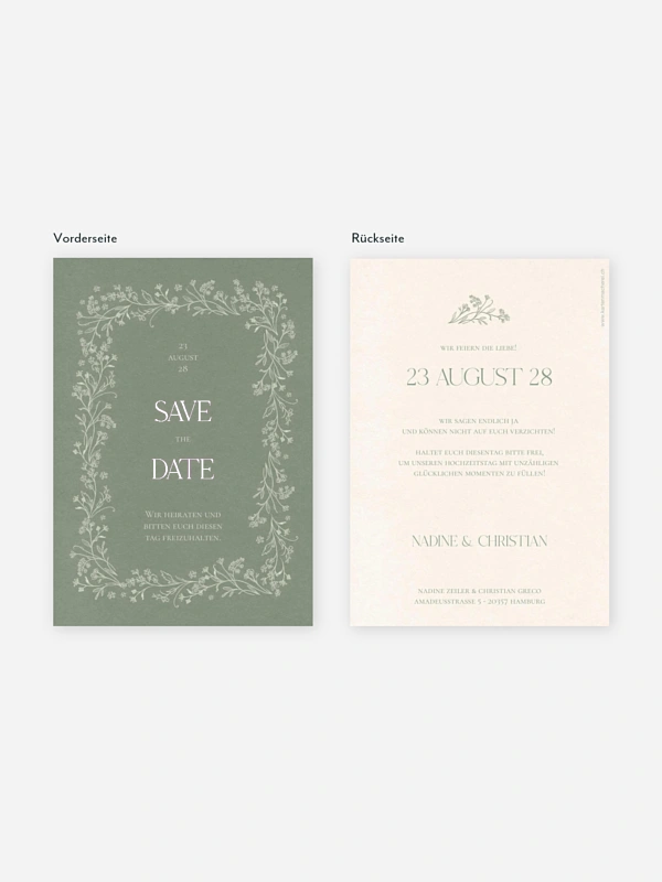 Save-the-Date Karte Blooming Vines