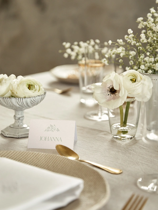 Tischkarte Hochzeit Blooming Vines