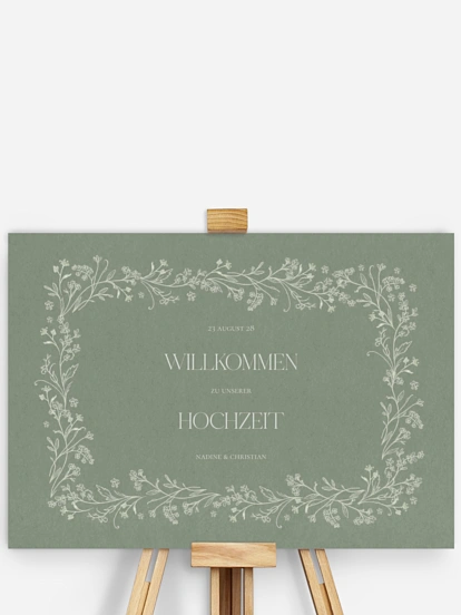 Willkommensschild Blooming Vines