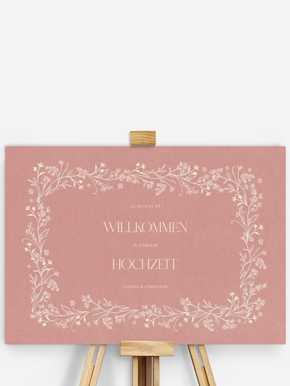 Willkommensschild Blooming Vines