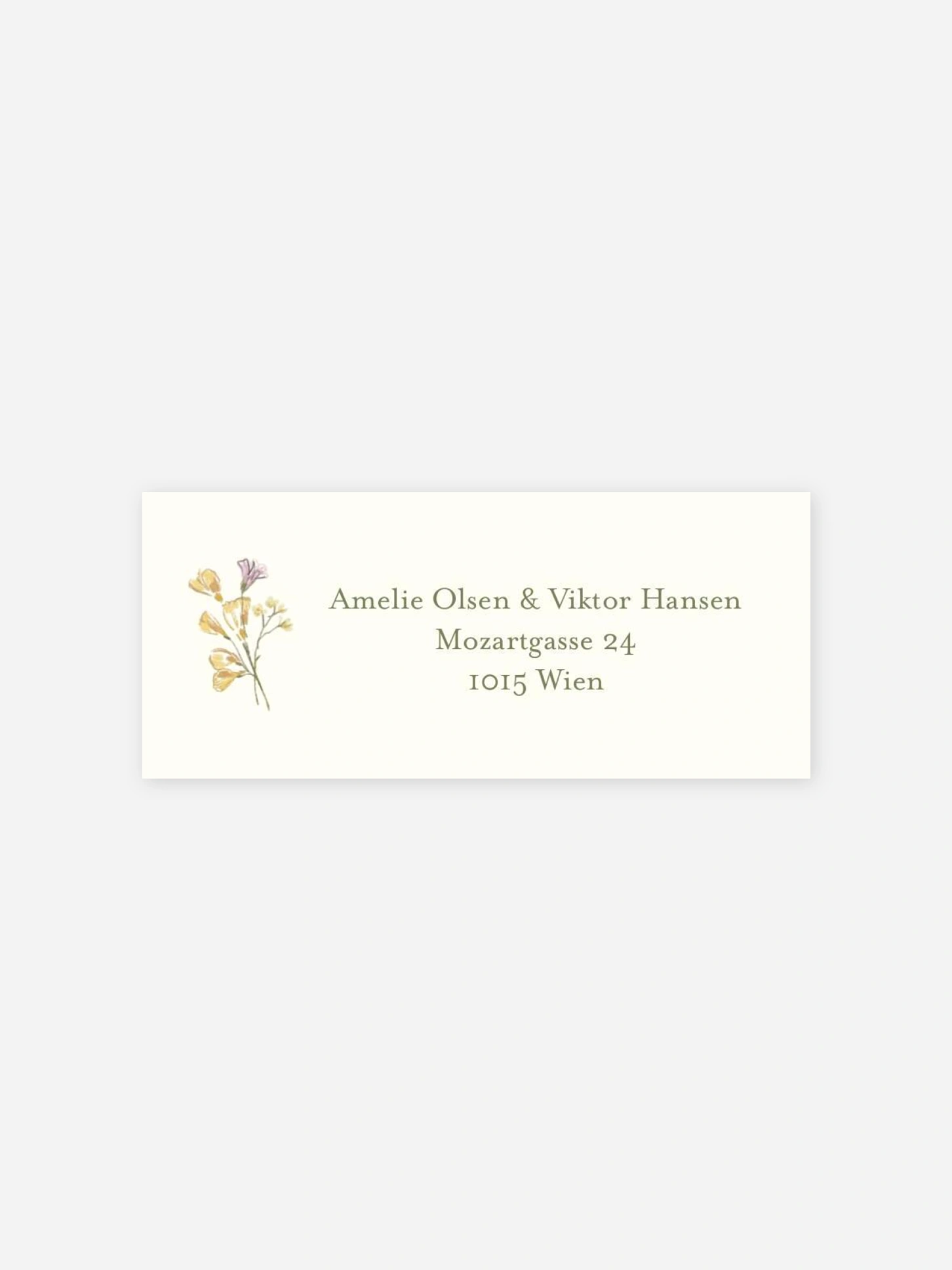 Absenderaufkleber Hochzeit Floral Arch