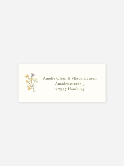 Absenderaufkleber Hochzeit Floral Arch