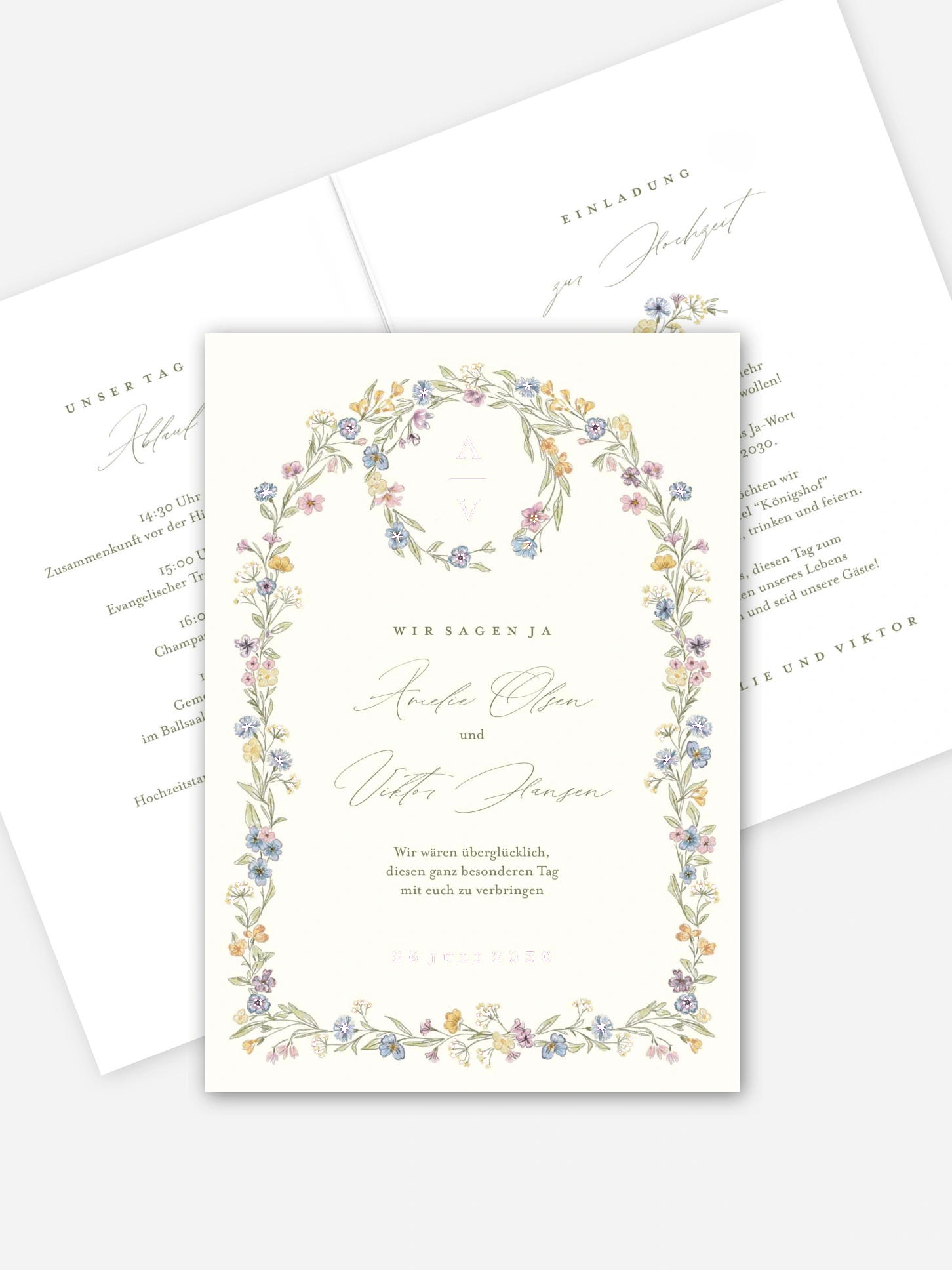 Hochzeitseinladung Floral Arch