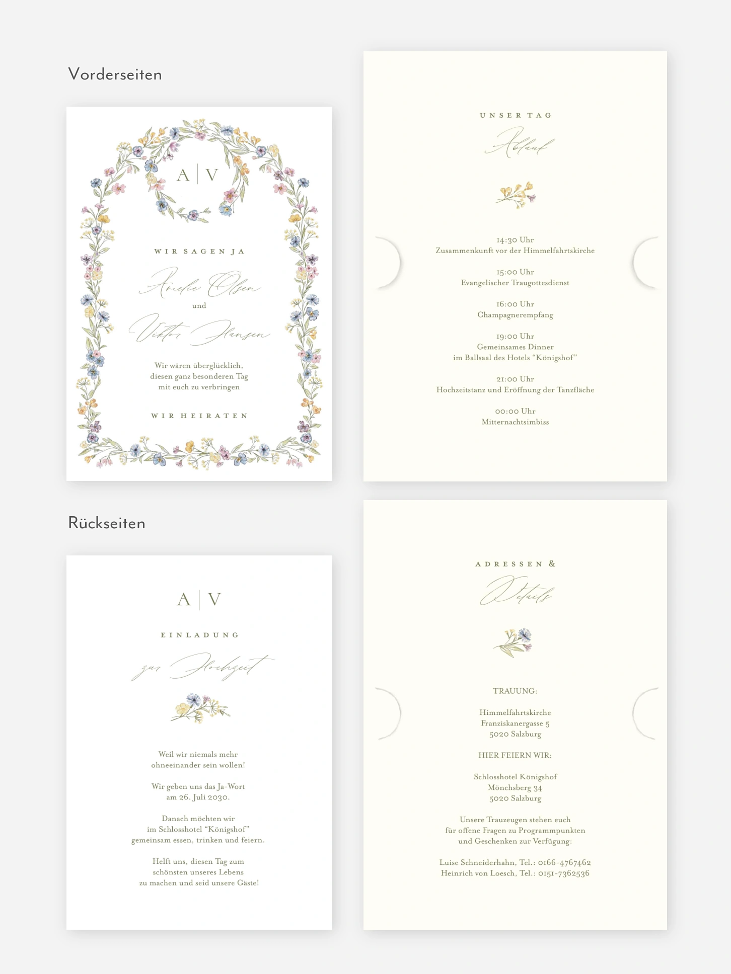 Hochzeitseinladung Floral Arch