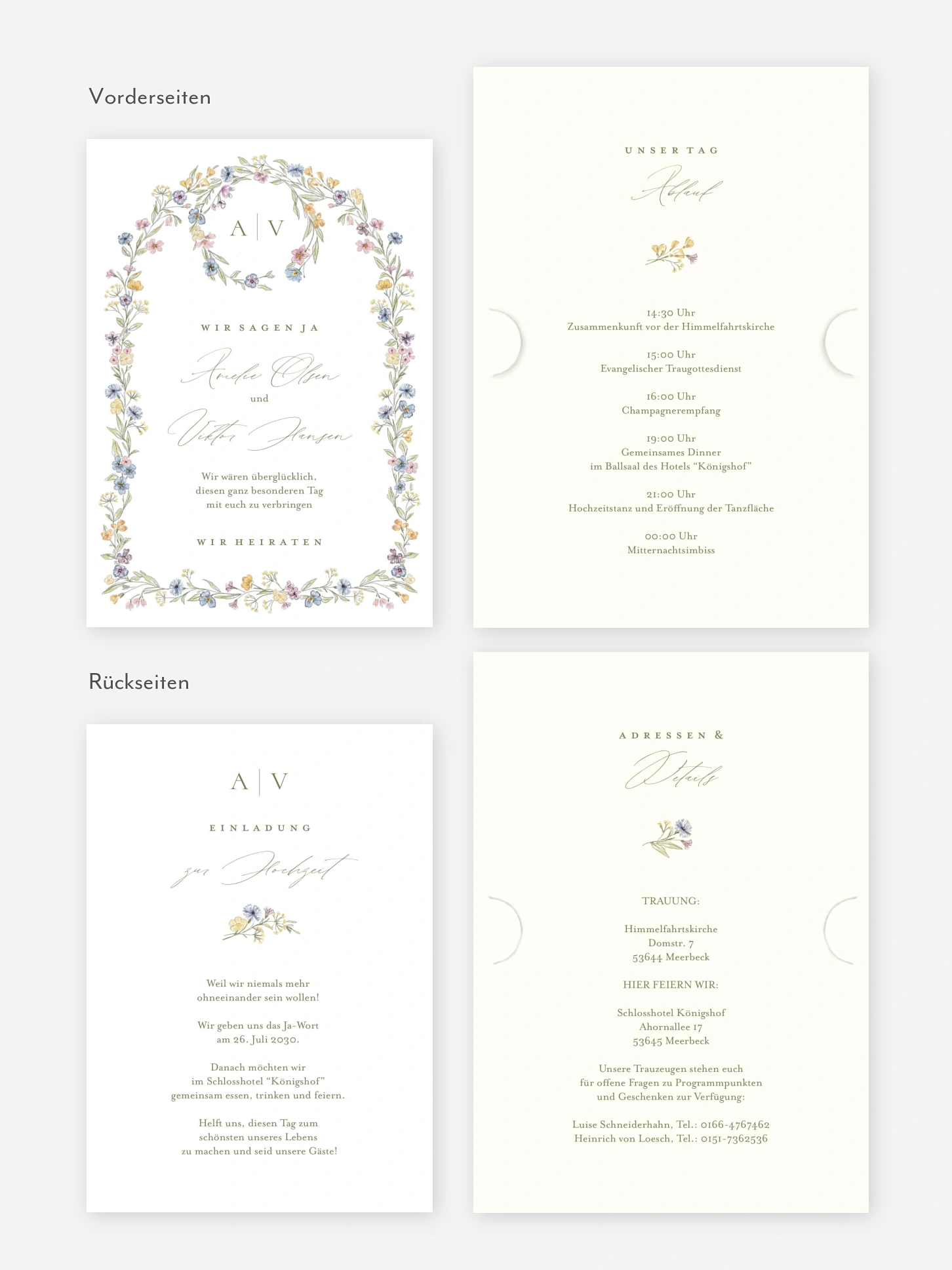 Hochzeitseinladung Floral Arch