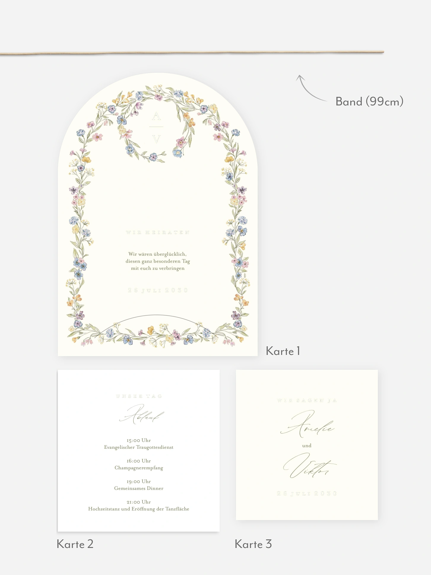 Hochzeitseinladung Floral Arch