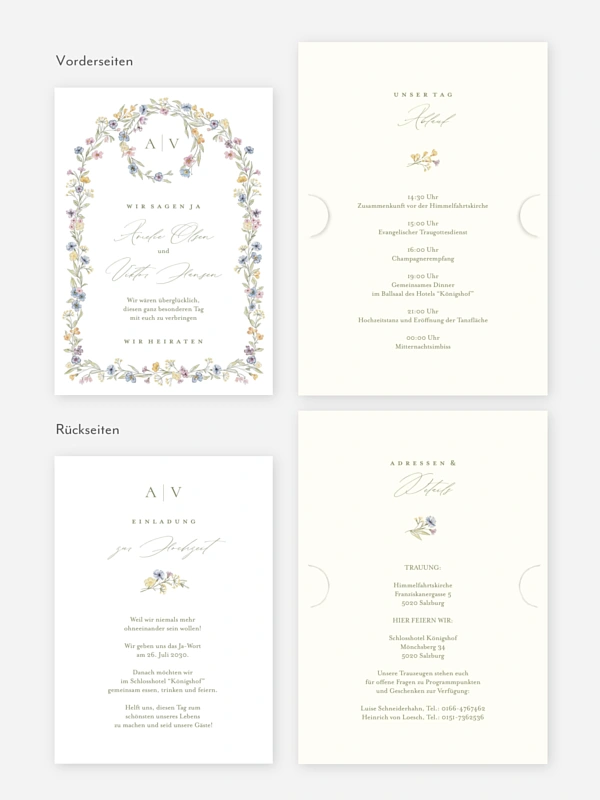 Hochzeitseinladung Floral Arch