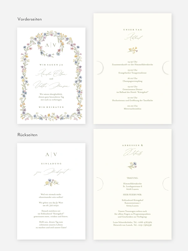 Hochzeitseinladung Floral Arch