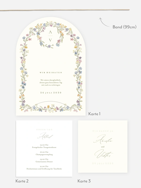 Hochzeitseinladung Floral Arch