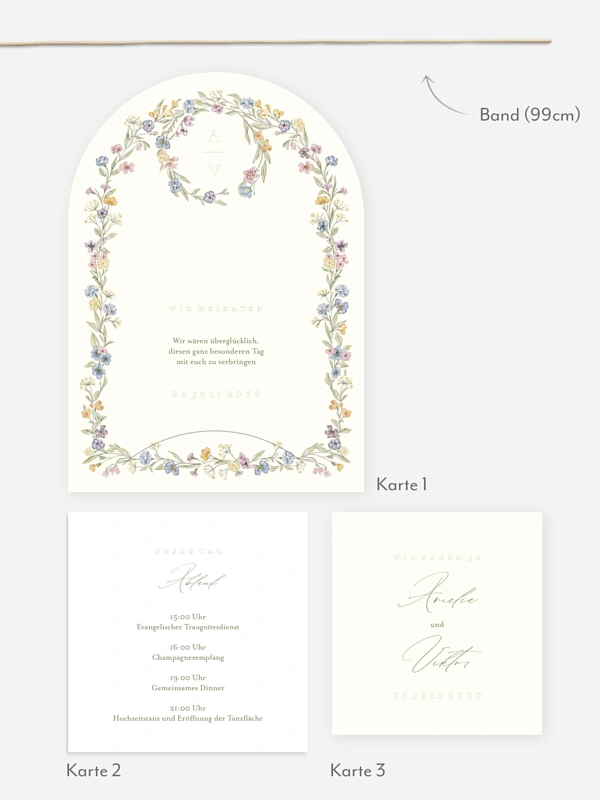 Hochzeitseinladung Floral Arch