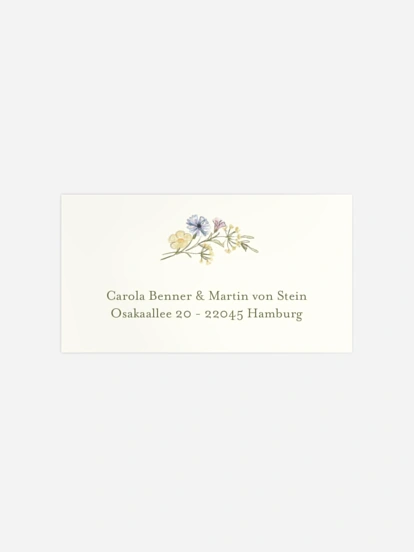 Empfängeraufkleber Hochzeit Floral Arch