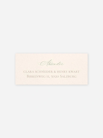 Absenderaufkleber Hochzeit Wild Blossom