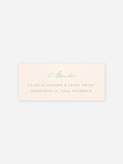 Absenderaufkleber Hochzeit Wild Blossom