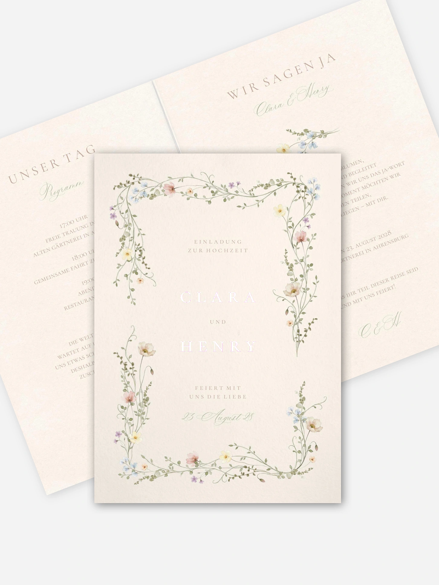 Hochzeitseinladung Wild Blossom