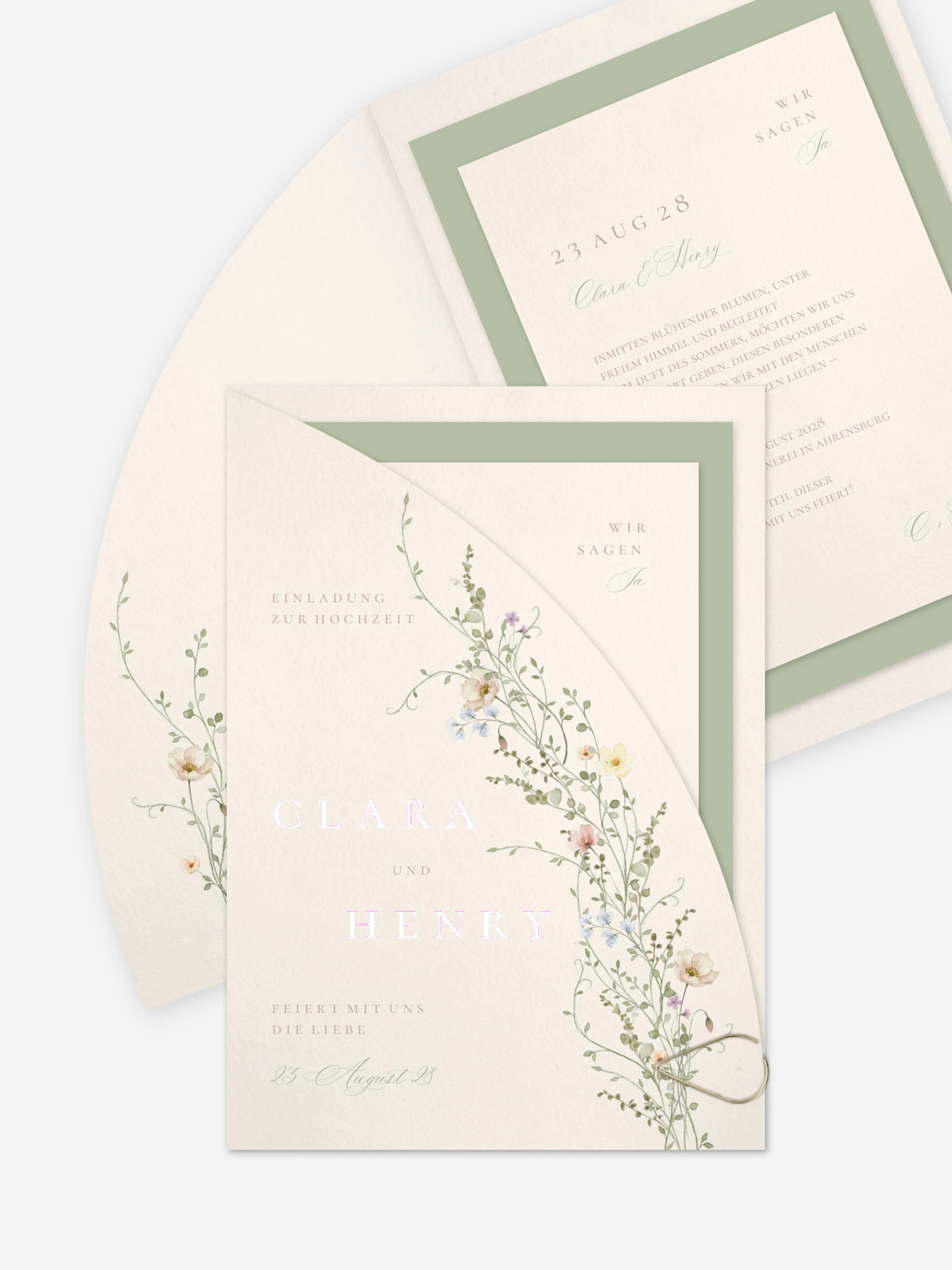 Hochzeitseinladung Wild Blossom