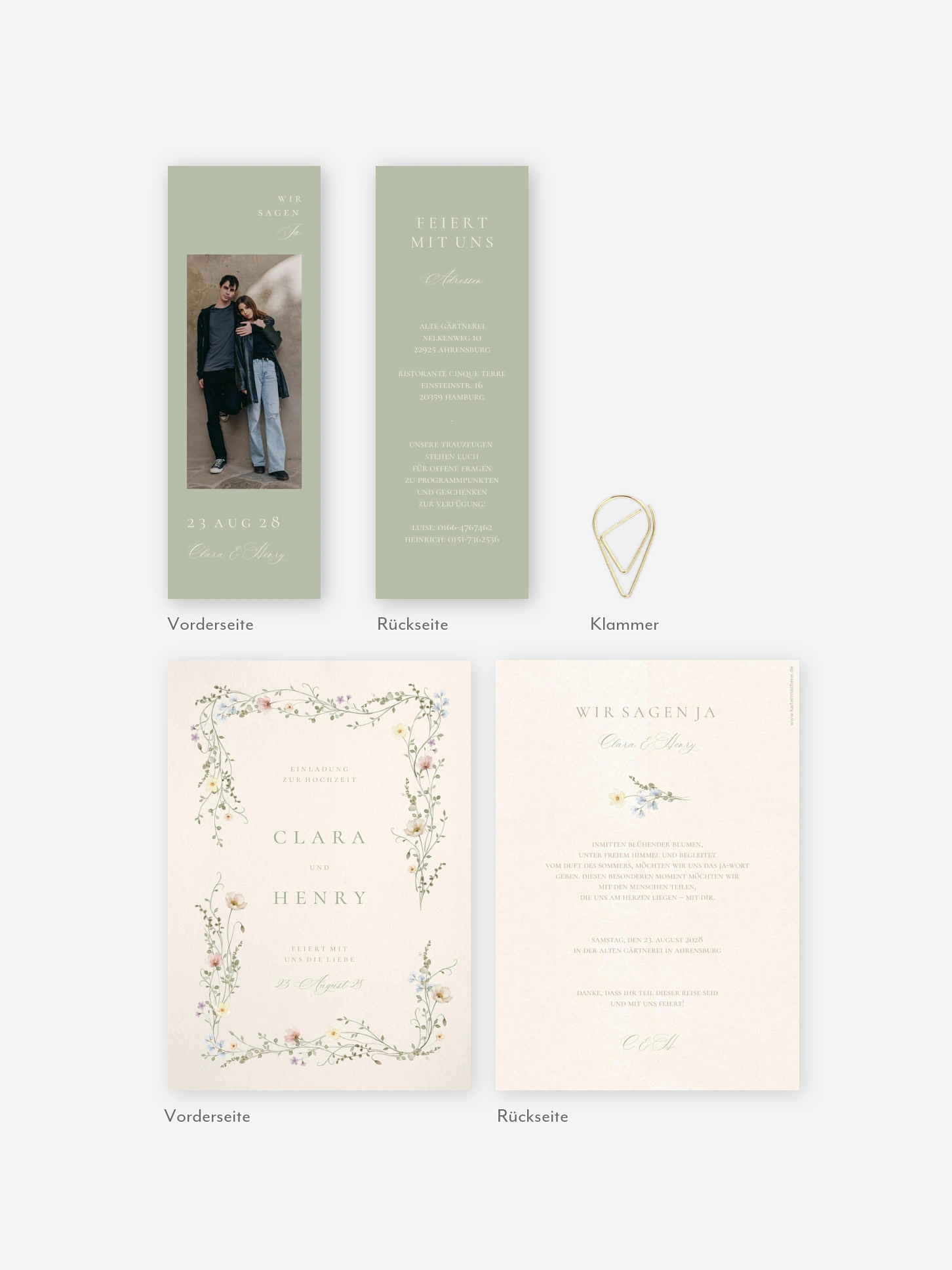 Hochzeitseinladung Wild Blossom