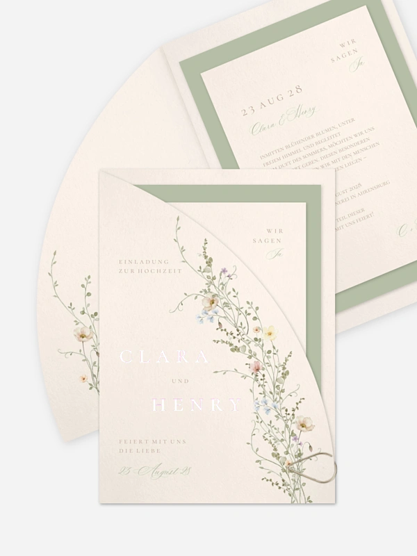 Hochzeitseinladung Wild Blossom