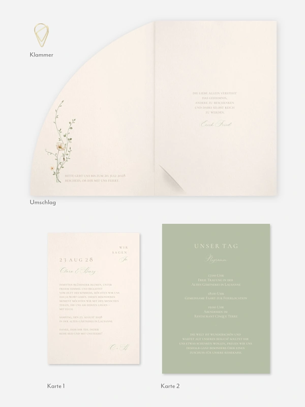Hochzeitseinladung Wild Blossom
