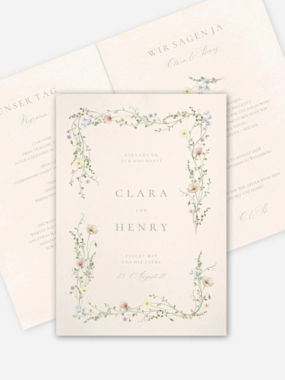 Hochzeitseinladung Wild Blossom
