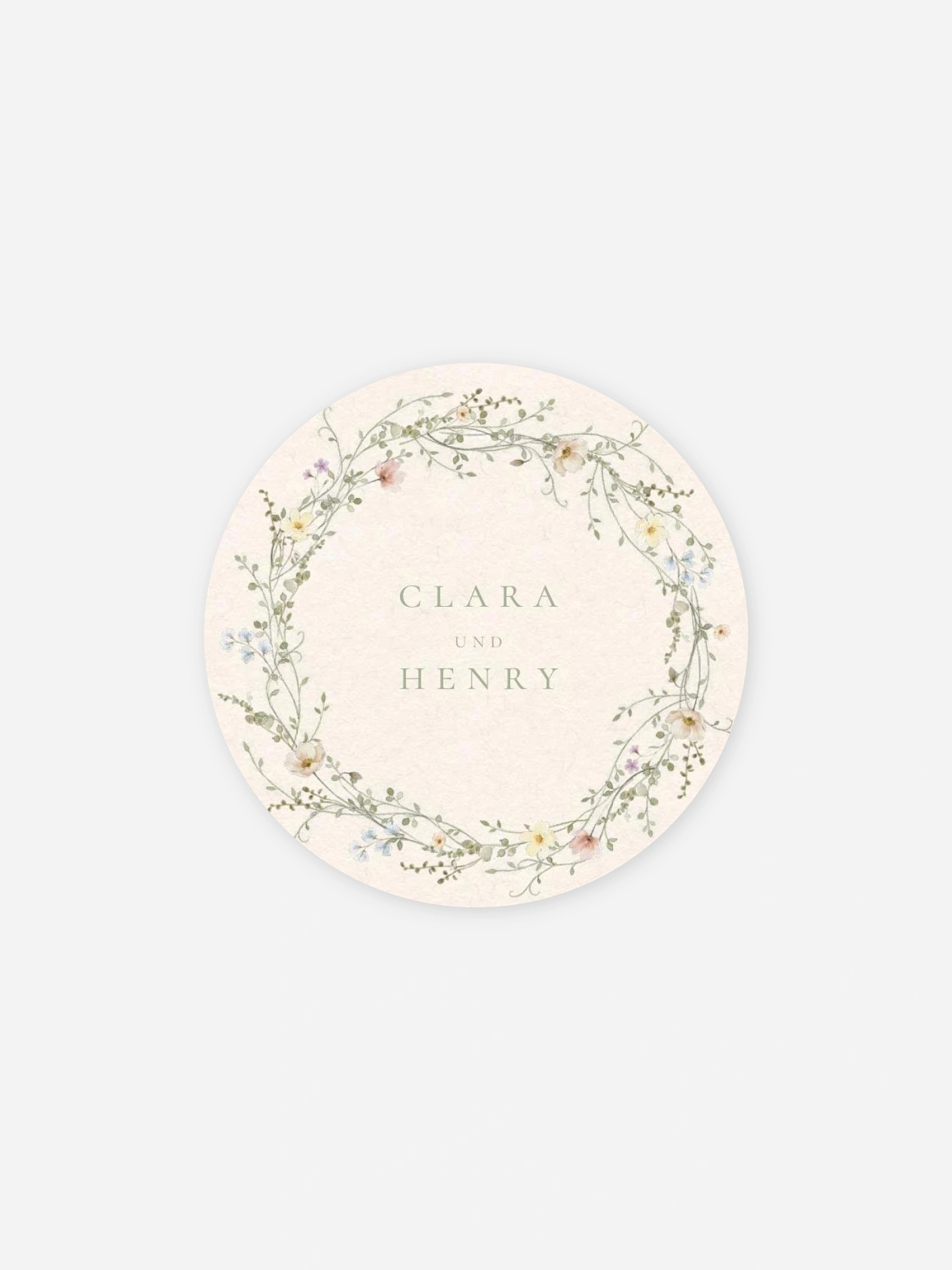 Geschenkaufkleber Hochzeit Wild Blossom