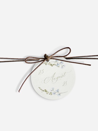 Anhänger mit Band zur Hochzeit Wild Blossom