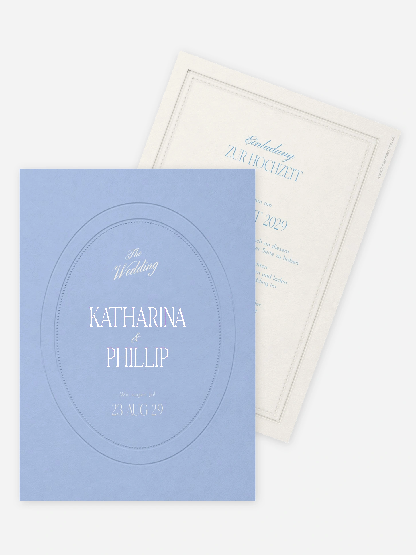 Hochzeitseinladung Vintage Oval
