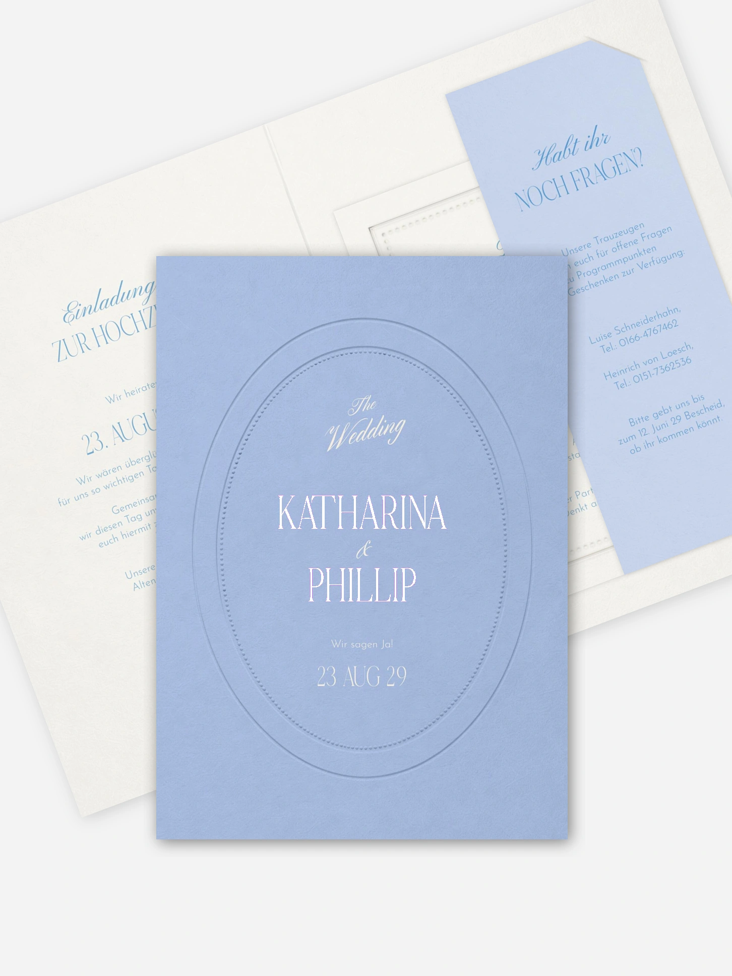 Hochzeitseinladung Vintage Oval