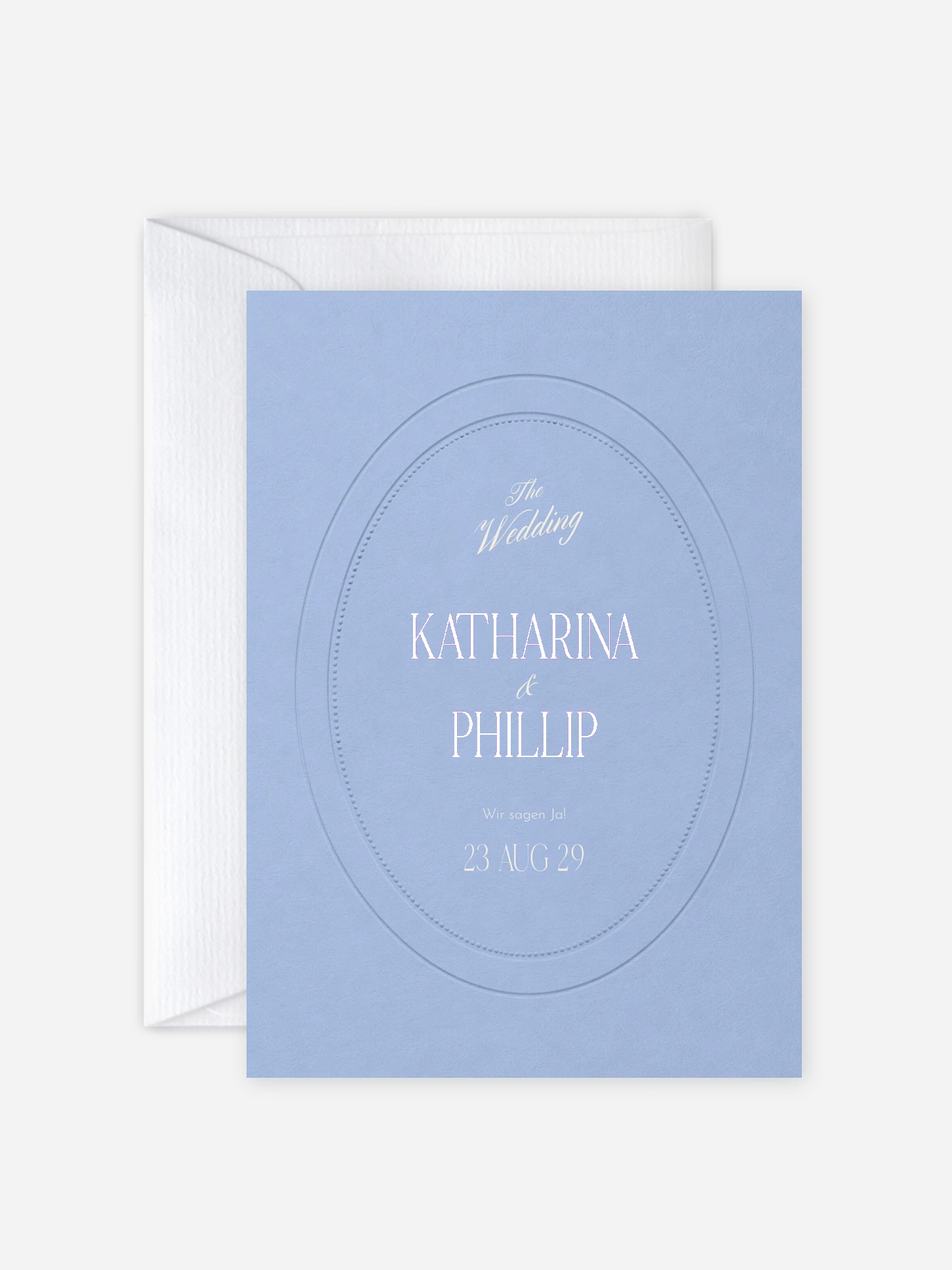 Hochzeitseinladung Vintage Oval