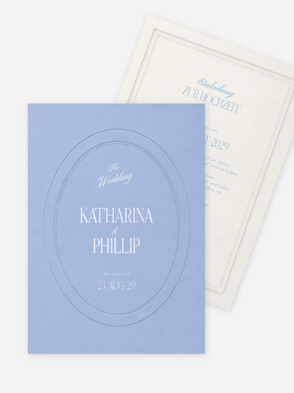 Hochzeitseinladung Vintage Oval