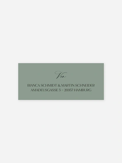 Absenderaufkleber Hochzeit Colour Match