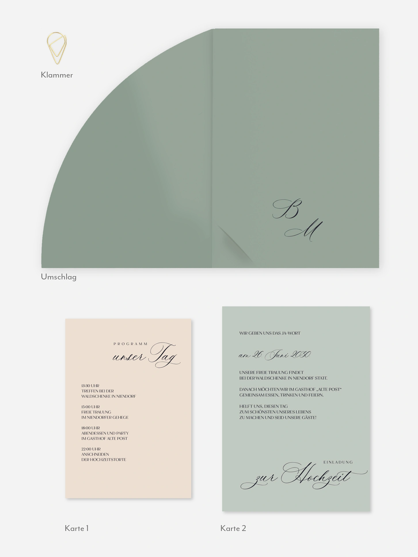 Hochzeitseinladung Colour Match