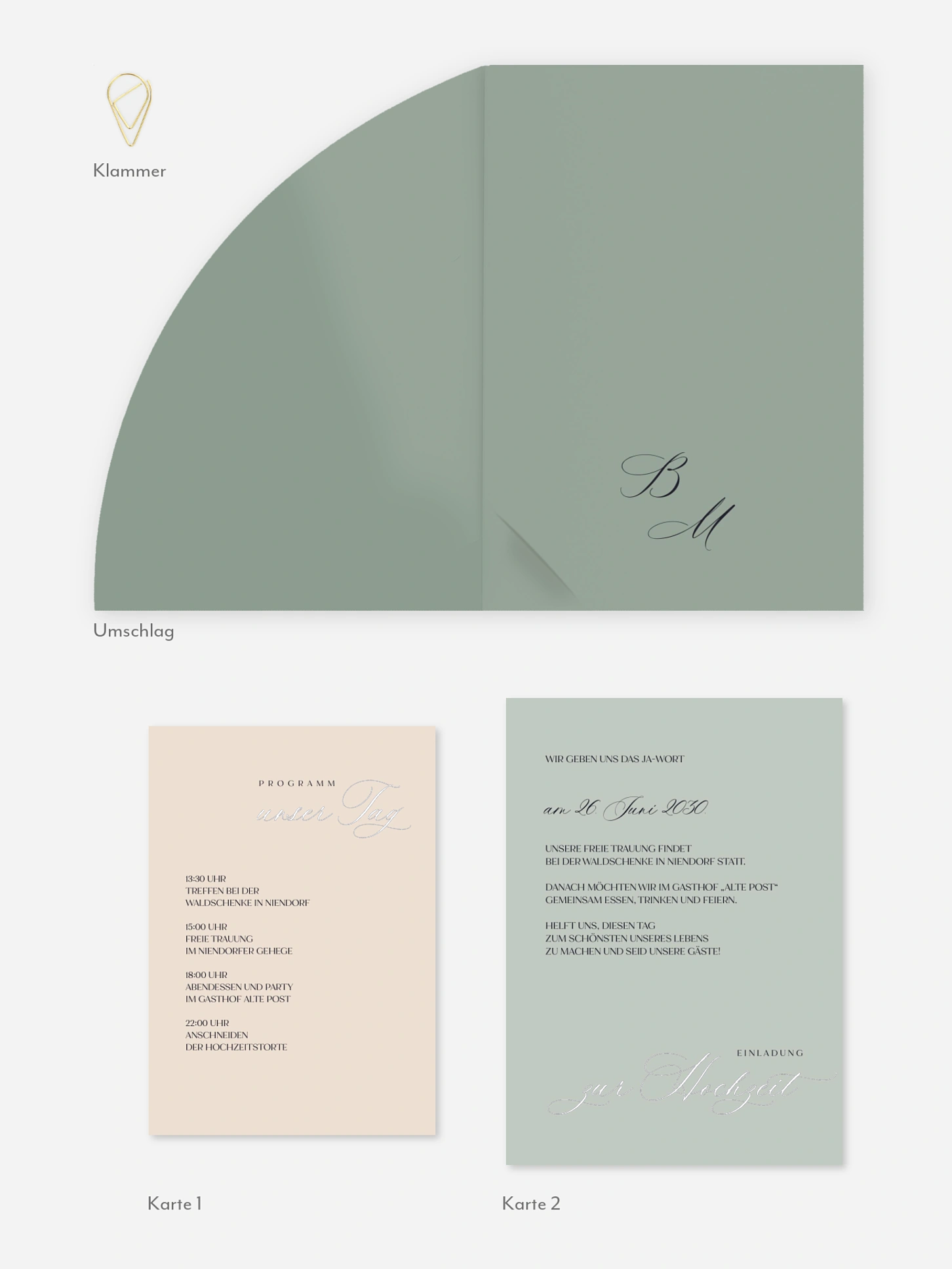 Hochzeitseinladung Colour Match