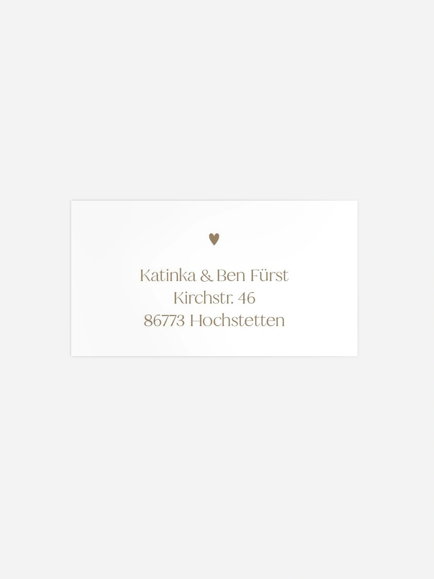 Empfängeraufkleber Silberhochzeit Liebe in Vollendung