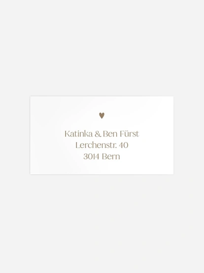 Empfängeraufkleber Silberhochzeit Liebe in Vollendung