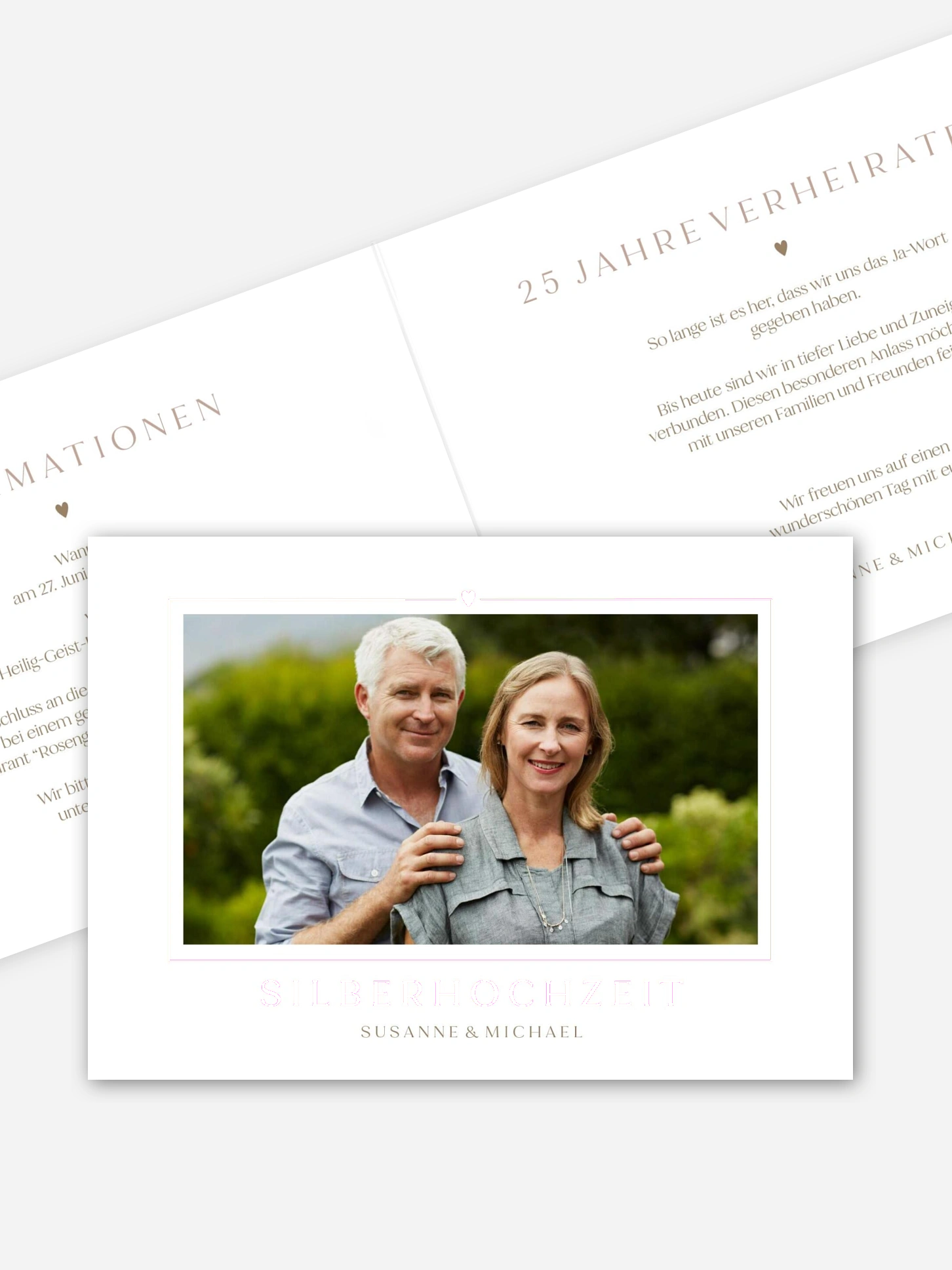 Einladung zur Silberhochzeit Liebe in Vollendung