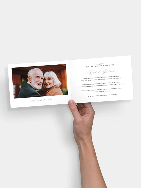 Einladung zur Goldenen Hochzeit Gemeinsam Eins