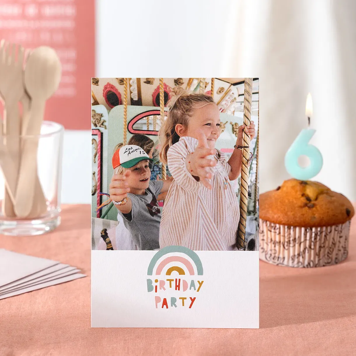 Einladungskarten kindergeburtstag regenbogen