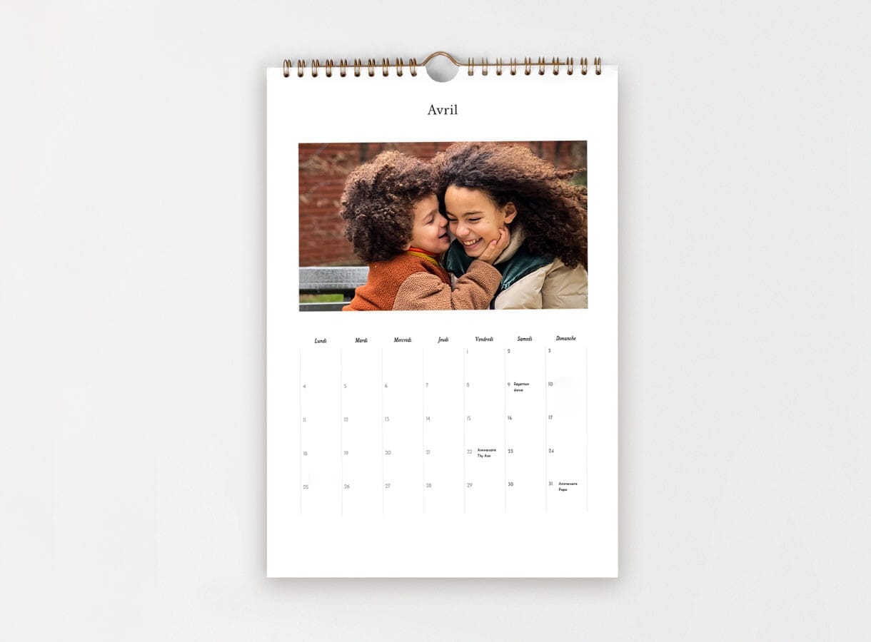 Calendrier planning personnalisé