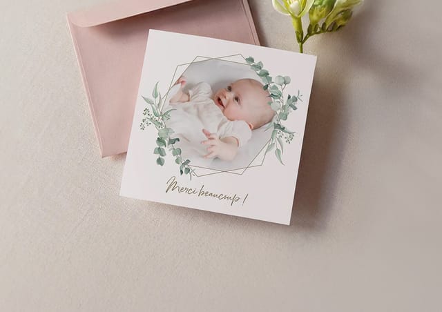 Cartes remerciement baptême