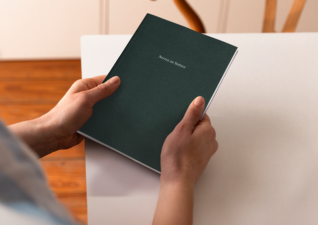 Carnet souple titre doré