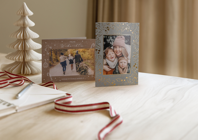 Weihnachtskarten für Familie & Freunde
