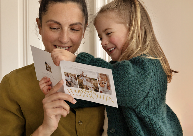 Weihnachtskarten für Familie & Freunde