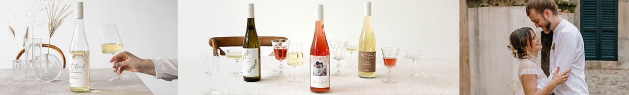 Étiquette bouteille de vin personnalisée – Minimaliste – Mimosa Chroma