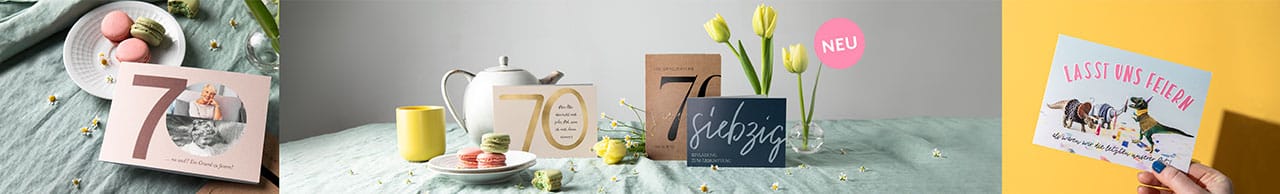 70. Geburtstagseinladungen