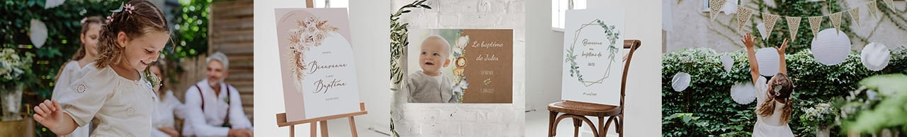 Panneau de bienvenue baptême