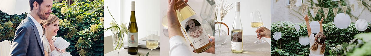 Étiquette pour bouteille baptême